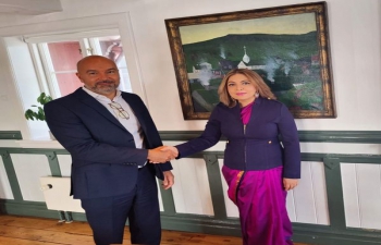 Ambassador Pooja Kapur met Mr. John Rajani, Permanent Secretary at the Prime Minister’s Office of the Faroe Islands